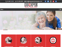 Tablet Screenshot of hopeseniorhomecare.com
